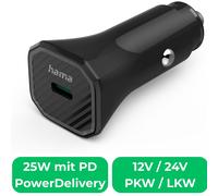 Hama Chargeur Voiture USB-C 25W PD 12V/24V Pour Allume-Cigare
