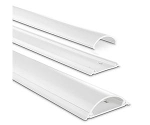 Hama Chemin de câble (en PVC, Semi-Circulaire, 100 x 7 x 2,1 cm) Blanc