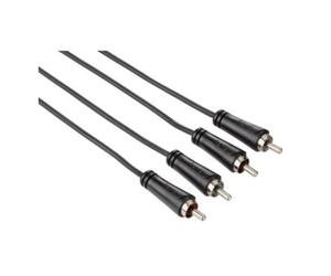 Hama Cinch Stereo câble audio 1,5 m 2 x RCA Noir