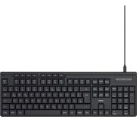 Hama Clavier filaire CK-200 (clavier USB, sensation de frappe ergonomique, touches silencieuses, câble amovible, disposition QWERTZ allemande, touches multimédia, touche d'assistance pour assistant