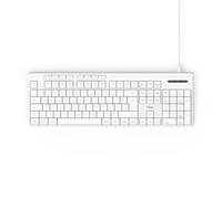 Hama Clavier filaire CK-200 (clavier USB, sensation de frappe ergonomique, touches silencieuses, câble amovible, disposition QWERTZ allemande, touches multimédia, touche d'assistance pour assistant IA