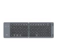 Hama Clavier pliable Bluetooth (clavier sans fil ultra fin, pliable, silencieux, mini, sans fil pour tablette/iPad/téléphone portable/iPhone, clavier de voyage pour les déplacements, batterie, portée