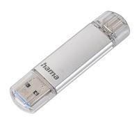 Hama Clé USB C-Laeta 128 Go USB 3.1 Gen 1, 40 Mo/s, USB-A/USB-C – Argentée