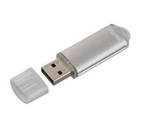 Hama Clé USB 2.0 "Laeta, 128 GB (Transfert de données à 15 Mo/s, clé USB avec Anneau œillet, Capuchon de Verrouillage, pour Windows/Macbook, en métal) Argent