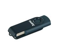 Hama Clé USB 3.0 Rotate 256 GB 90 MB/s avec accroche porte-clefs Bleu Pétrole
