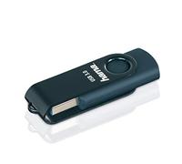 Hama Clé USB 3.0 "Rotate" (capacité de 256 GB, taux de transfert de 90 MB/s, avec accroche porte-clefs, flashpen clé usb) Bleu Pétrole