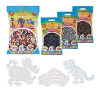 HAMA - Coffret perles à repasser Aventure - 6000 perles midi 5 mm - 3 plaques dragon dinosaure voiture - Loisirs créatifs enfants dès 5 ans