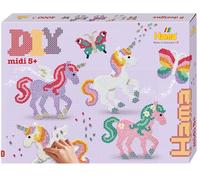 Hama - Coffret Perles à Repasser Chevaux Magiques - 4000 Perles midi 5 mm - Plaques Papillon et Licorne, modèles et Papier - Loisirs créatifs Enfants dès 5 Ans
