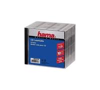 Hama Boîtier standard pour CD et Blu-Ray – 1 CD – Lot de 10 – Noir/Transparent
