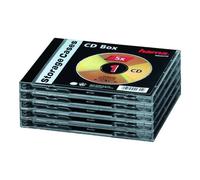 Hama Étui à CD 00044744 – transparent/noir – polystyrène – 5 pièces