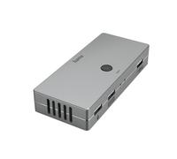 Hama Commutateurs KVM Connect2Switch, avec câble, 4 Ports, Garantie 10 Ans, Gris