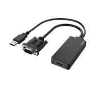 HAMA Convertisseur, VGA+USB mâle - HDMI femelle, Full HD 1080p, noir