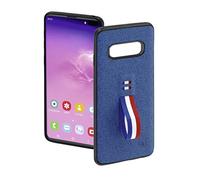 Hama Coque de protection "Red Sensation N°3" (pour Samsung Galaxy S10+, Red Sensation soulignant le design raffiné, en polyurethane termoplastique (PUT), polyuréthane (PU), textile) Noir/Bleu