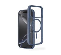 Hama Coque iPhone 17 Pro MagSafe et Qi2 (20% Recyclé, Bords surelevés, Anti Jaunissement, Antidérapant, Couvre Les Touches latérales, Coque magnétique Chargement Induction) Bleu/Transparent