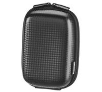 Hama Coque pour Appareil Photo Numérique Hardcase Carbon Style, Etui de Protection APN en EVA, Robuste, Tour du Cou et Mousqueton fournis, Dimensions intérieures 7x4x11 cm, Noir