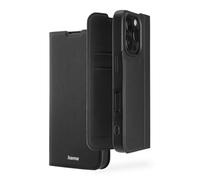 Hama Coque pour iPhone 16 Pro Daily Protect – Housse avec rangement carte, étui à rabat – Noir