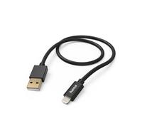 Hama Cordon de charge Fabric, USB-A - Lightning, 1,5m, nylon, noir, MFi