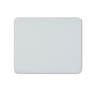 Hama Cuir Synthétique Tapis de Souris - Tapis de Bureau élégant, Dessous Anti-Dérapant, Bords Cousus - Blanc