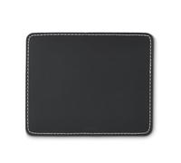 Hama Cuir Synthétique Tapis de Souris - Tapis de Bureau élégant, Dessous Anti-Dérapant, Bords Cousus - Noir