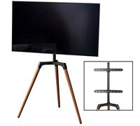 Hama Design Support De Télévision Étagère 32" À 65" En Bois Massif Pied De Sol