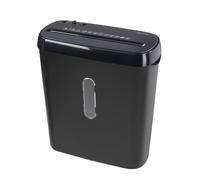 Hama Destructeur de Documents Basic S6 (Broyeur de Documents, Sécurité P-2, 6 Feuilles, Corbeille 8L, Découpe en Bandes 6mm, 70 DB, M/A Auto, Idéal Bureau & Maison) Noir