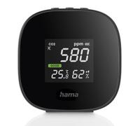 Hama Détecteur air intérieur Safe – 3 en 1 (CO2, Temp., Humidité) Rechargeable Micro-USB Noir
