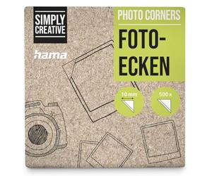 Hama Distributeurs Coins photo Adhésifs, 1000 coins, Triangle, Transparent | 1000 Autocollants, Distributeur Pratique, Sans Acide, Sans Solvant, permet un Archivage Fiable, Idéal Albums et Scrapbooking