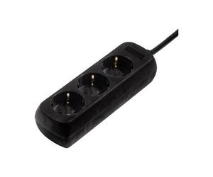 Hama Distribution Panel 3-Way 45° - Coupe-circuit - CA 230 V - connecteurs de sortie : 3 - 1.4 m cordon - noir (pack de 20)