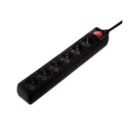 Hama Bloc multiprises 6 prises 45° avec interrupteur et coupe-circuit 230 V 1,4 m noir (pack de 15)