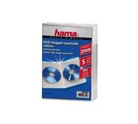 Hama Boîtier pour DVD "Slim" double – Transparent – Lot de 5