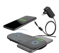 Hama Double QI Chargeur sans Fil + Bloc Alimentation 2x Rapidement Station de