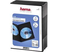 Hama DVD-ROM Slim Double Box - Boîtier Jewel fin pour DVD de stockage - capacité : 2 DVD - noir (pack de 10)