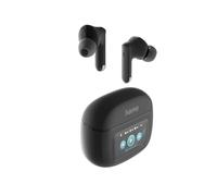 Hama Écouteurs Bluetooth Spirit Touch, TWS intra-auriculaires avec ANC, étui de chargement avec écran, contrôle tactile, sans fil, noir, son clair, casque Bluetooth pour musique, sport et téléphonie