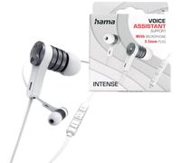 Hama Écouteurs In-Ear 3,5 mm Avec Micro, Commande Volume Noir/Argent