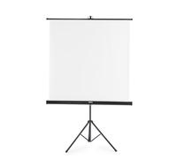 Hama Écran pour projecteur sur trépied 125 x 125 cm (Support, écran Blanc, Tube télescopique, Portable, Pliable, Projection) Blanc