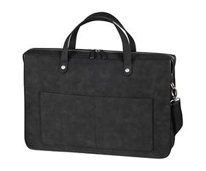 Hama Élégant sac pour ordinateur portable Classy 13.3-14.1 pouces (deux poches avant, grand compartiment, compartiment pour tablette 11", sangle amovible, intérieur rembourré, 39 x 8,5 x 39 cm) noir