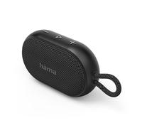 Hama Enceinte Bluetooth 5.3 Portable Buddy 3.0" sans Fil, Haut Parleur étanche IPX7, Rechargeable Autonomie 12h, Résistance poussière et Chocs, Puissance 6 W, Câble de Charge USB-C fournis, Noir