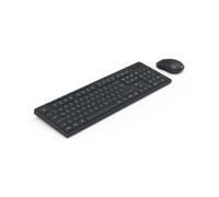 Hama Ensemble Pack Clavier et Souris sans Fil WKM-200 à Piles (AZERTY, Pavé Numérique, 8 Touches Multimédia, Fn-Lock, Recepteur USB-A, 2.4 GHz RF, Souris Optique 1600DPI Ambidextre) Noir