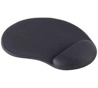 Hama Ergo Mini Tapis de Souris - Tapis de Bureau 2 en 1 avec Repose Poignet Intégré, Dessous Anti-Dérapant, Taille Compacte - Noir