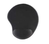 Hama Ergo Mini Tapis de Souris - Tapis de Bureau 2 en 1 avec Repose Poignet Intégré, Dessous Anti-Dérapant, Taille Compacte - Noir