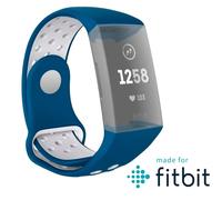 Hama Fitbit Bracelet de montre 22 mm (bracelet de rechange réglable pour montre intelligente Fitbit Charge 3 et Charge 4, bracelet de sport respirant à remplacer, bracelet interchangeable en silicone,