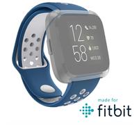 Hama Brassard de sport universel respirant pour Fitbit Versa 2 / Versa Lite - Bleu - Taille