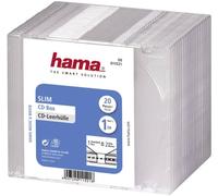 Hama Etui à CD Slim 00011521 1 CD/DVD/Blu-Ray transparent Polystyrène 20 pc(s)