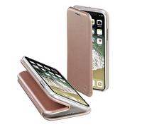 Hama Étui portefeuille "Curve" (pour Apple iPhone Xs Max, rabat magnétique, polyurethane termoplastique (PUT)/polyuréthane (PU), wireless charging (chargement sans fil)) Or Rose