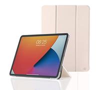 Hama Étui pour iPad Pro 2021/5e génération 12,9" (étui à Rabat pour Tablette Apple avec Fonction Support, Coque magnétique arrière Transparente) Rose, 00216473