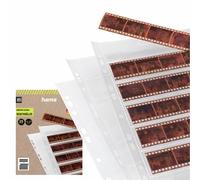 Hama Étuis à Négatifs en Polypropylène, Pour 7 Bandes de 6 Négatifs (24x36 mm), Perforation Classeur, Lot de 25 Pièces, Transparent