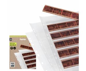 Hama Étuis à Négatifs en Polypropylène, Pour 7 Bandes de 6 Négatifs (24x36 mm), Perforation Classeur, Lot de 25 Pièces, Transparent