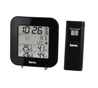 Hama EWS-200 Station météo Noir Batterie