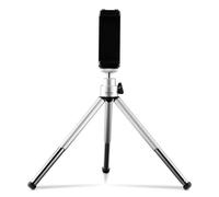 Hama Fancy 2in1 Mini-trépied 1/4 pouce Hauteur de travail=12 - 16 cm argent pour smartphones et GoPro, avec support pour
