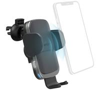 Hama FC10 Motion Chargeur sans fil 10 W raccordement magnétique Qi Wireless Charging noir, argent pour voiture avec support pour